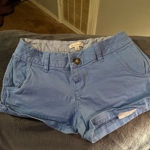 Blue khaki shorts women